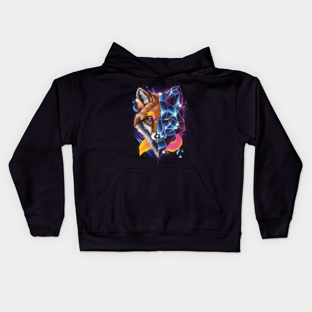 Rad Fox Kids Hoodie by Vincent Trinidad Art